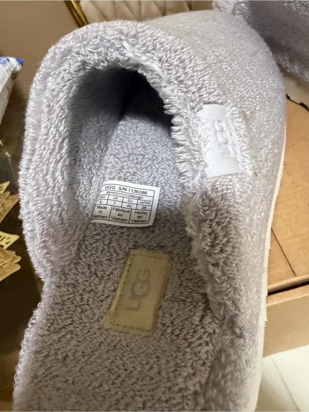 UGG Grey Cozy Slip-On Shoes